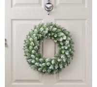Christow Christmas Artificial Frosted Green Wreath