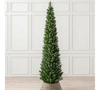 Christow Christmas Artificial Slim Frosted Snowy Spruce Tree