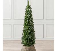 Christow Christmas Artificial Slim Frosted Snowy Spruce Tree