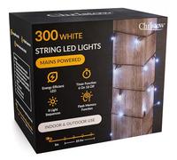 CHRISTOW Christmas Fairy Lights, 300 LEDs, 30m Lit Length, White