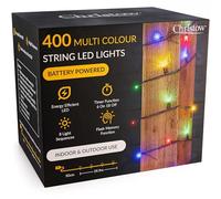CHRISTOW Christmas Fairy Lights, Battery Operated, 400 LEDs, Multi-Coloured