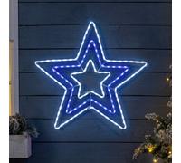 Christow Christmas Led Flashing Star Rope Light
