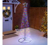 Christow Christmas Micro Led Multi Coloured Maple Tree