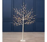Christow Christmas Pre Lit Led White Birch Twig Tree