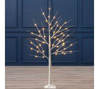 Christow Christmas Pre Lit Led White Birch Twig Tree
