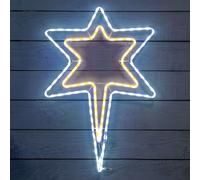 Christow Christmas Star Light Flashing LED Wall Decoration Rope Silhouette H82cm Christow Multicolor