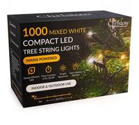 Christow Christmas Tree Lights Indoor Outdoor 500/750/1000/1500 Led 5Ft 6Ft 7Ft 8Ft Trees