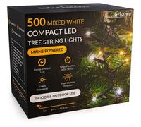Christow Christmas Tree Lights Indoor Outdoor 500/750/1000/1500 Led 5Ft 6Ft 7Ft 8Ft Trees