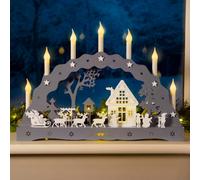 Christow Christmas Village Scene Candle Arch