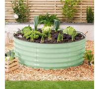 Christow Circular Raised Garden Bed Galvanised Steel Planter 60cm 90cm 120cm in Green | Size: Medium Christow Green M