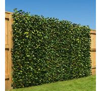 CHRISTOW Expanding Artificial Trellis, Laurel Leaf Hedge, 1m x 1-2m, 4 Pack