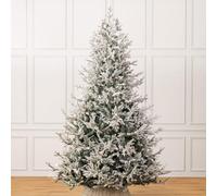 Christow Flocked Verbier Fir Christmas Tree, 8ft