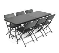 Christow Garden Dining Set 6 Seater Rattan Effect Table Chairs Outdoor Furniture Christow Multicolor