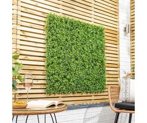 CHRISTOW Garden Foliage Artificial Living Wall Panels, Privacy Screening, Fence Covering Decoration, Indoor Outdoor, Waterproof UV Protected, 1m x 1m (3 Sets of 4 50cm x 50cm)