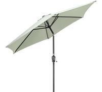 CHRISTOW Garden Parasol 2m Tilting Sun Shade Umbrella Crank Handle Navy Cream Sage