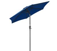 Christow Garden Parasol Umbrella Aluminium Patio Sun Shade UV With Crank 2.4m in Navy Christow Navy