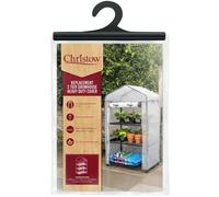 Christow Greenhouse Cover Replacement 3 Tier Reinforced PE Heavy Duty H125cm in White Christow White