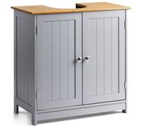 Christow Grey Bamboo Undersink Wooden Storage Cabinet