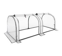 Christow Growhouse Tunnel Greenhouse Large Garden Polytunnel Grow House 2 Section Christow Multicolor