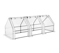 Christow Growhouse Tunnel Greenhouse Large Garden Polytunnel Grow House 3 Section Christow Multicolor