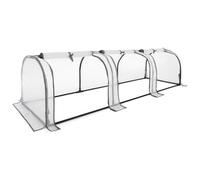 Christow Growhouse Tunnel Greenhouse Large Garden Polytunnel Grow House 3 Section Christow Multicolor