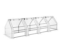Christow Growhouse Tunnel Greenhouse Large Garden Polytunnel Grow House 4 Section Christow Multicolor