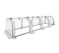 Christow Growhouse Tunnel Greenhouse Large Garden Polytunnel Grow House 4 Section Christow Multicolor