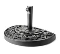 CHRISTOW 15kg Half Parasol Base Garden Umbrella Stand Balcony Sun Shade Holder Weight (38mm and 48mm Adaptor)