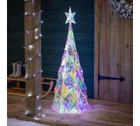CHRISTOW Iridescent LED Christmas Tree, 230 LEDs, 110cm