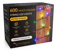 Christow Led String Lights - Green Cable - Battery - Multi Colour - 600