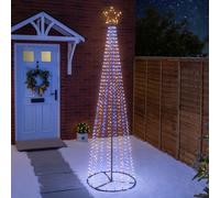 Christow Maypole Christmas Tree Micro LED Light Indoor Outdoor Decoration 1.4m 2.1m 2.5m in White Christow White 2.5m