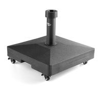 CHRISTOW Parasol Base with Wheels & Brakes, Weather-Resistant Resin, Fillable with Water (16kg) or Sand (20.8kg), Wheeled Garden Umbrella Stand, 360° Rotation, Fits 38-48mm Poles, 9.5cm x 45cm x 45cm