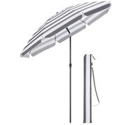 Christow Portable 2M Parasol With Stripe Pattern
