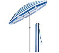 Christow Portable 2M Parasol With Stripe Pattern