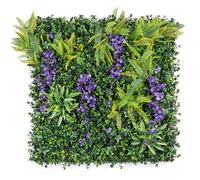 CHRISTOW Purple Wisteria Artificial Living Wall Panels, 1m x 1m