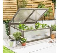 Christow Raised Bed Cold Frame Greenhouse - Grey 100X65X40Cm