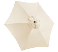 CHRISTOW Replacement Parasol Canopy 2m Hexagonal 6 Arms UV 30+ Protection For Garden Umbrella (Cream Fabric)