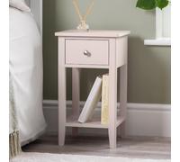 CHRISTOW Slim Bedside Table, Drawer & Shelf, Pink | Modern Bedside Table, Slim Space-Saving Design, Storage Drawer & Shelf, Durable MDF Construction, H57cm x W32cm x D32cm