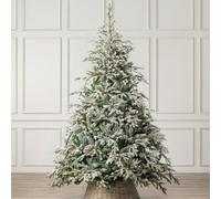 Christow Snow Flocked Christmas Tree Luxury Artificial Verbier Fir 6Ft 7Ft 8Ft