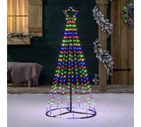 Christow Snowfall Led Maypole Christmas Tree Multicolour 1.4M