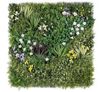 CHRISTOW Spring Bloom Artificial Living Wall Panels, 1m x 1m, 3 Pack