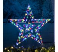 Christow Star Christmas Light Micro Led Battery Operated With Timer Indoor Outdoor 50Cm Multicolour