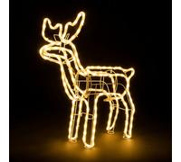 Christow Warm White Led Light Up Reindeer Rope Light