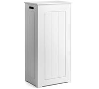 Christow White Laundry Box Wooden Bathroom Storage Basket Linen Clothes Cabinet Christow White