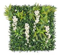 CHRISTOW White Wisteria Artificial Living Wall Panels, 1m x 1m