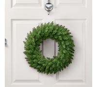 Christow Wreath Front Door Decoration Artificial Plain Xmas Spruce Ring 45cm (S) or 60cm (L) in Green | Size: Large Christow Green Large