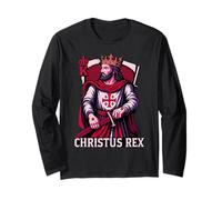Christus Rex Catholic Christ the King Sacred Heart Long Sleeve T-Shirt