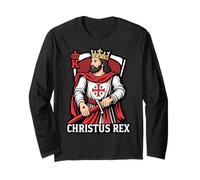 Christus Rex Catholic Christ the King Sacred Heart Long Sleeve T-Shirt