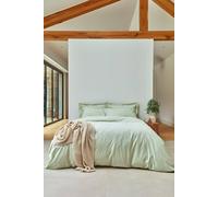 Christy 200TC Organic Double Duvet Cover Set | Sage Green | 100% Certified Organic Cotton Bedding | Super Soft and Smooth Bed Linen