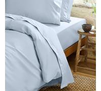 CHRISTY Pure Cotton Percale Flat Sheets in Blue | Size: Double Flat Christy Blue Double Flat